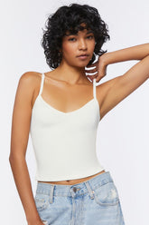 Forever 21 Women's Fitted V-Neck Cami Cream