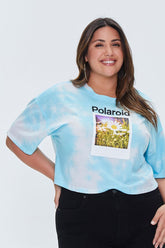 Forever 21 Plus Women's Polaroid Tie-Dye T-Shirt Blue/Multi