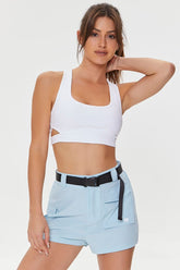 Forever 21 Women's Active Utility Shorts Light Blue