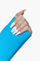 Forever 21 Women's Opaque Coffin Press-On Nails White