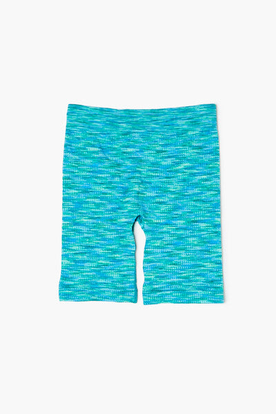 Forever 21 Girls Seamless Biker Shorts (Kids) Teal/Multi