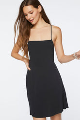 Forever 21 Women's Crepe Tie-Back Mini Dress Black