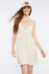 Forever 21 Women's Plunging Cami Mini Spring/Summer Dress Sandshell