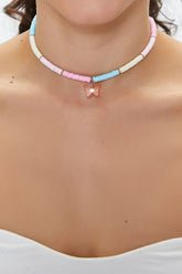 Forever 21 Women's Butterfly Charm Choker Necklace Pink/Multi