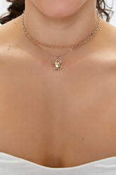 Forever 21 Women's Crab Charm Layered Necklace Gold