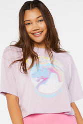 Forever 21 Women's Steve Miller Band Graphic T-Shirt Pink/Multi