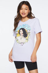 Forever 21 Women's Selena Graphic Crew Neck T-Shirt Lavender/Multi