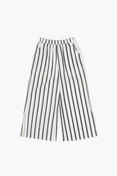 Forever 21 Girls Pinstriped Wide-Leg Pants (Kids) Cream/Blue