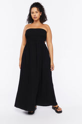 Forever 21 Plus Women's Sleeveless Cutout Maxi Long Dress Black