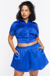 Forever 21 Plus Women's Flare Shorts Royal