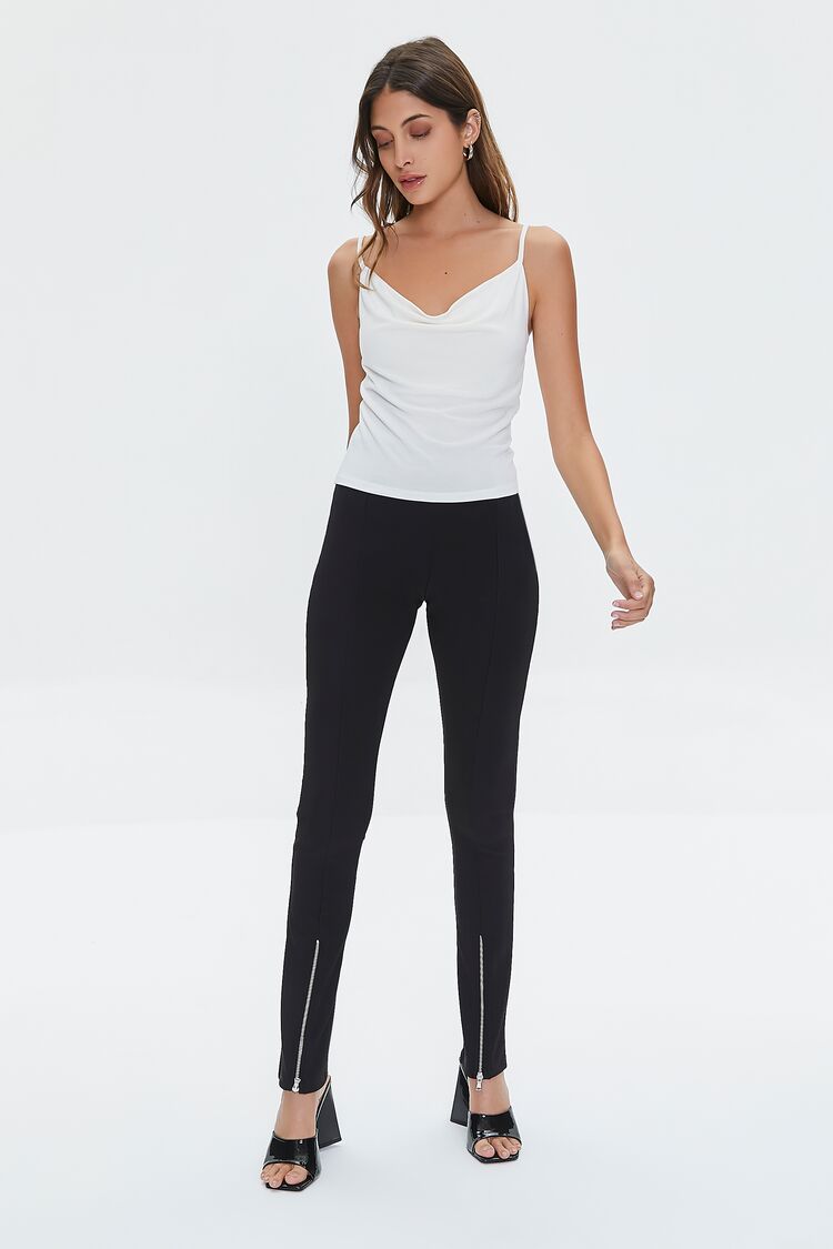 Forever 21 Women's Zip-Hem Flare Pants Black