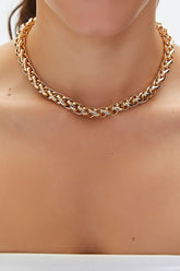 Forever 21 Women's Byzantine Chain Necklace Gold