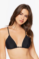 Forever 21 Women's Triangle Bikini Top Black