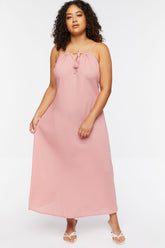 Forever 21 Plus Women's Cami Maxi Long Dress Rose