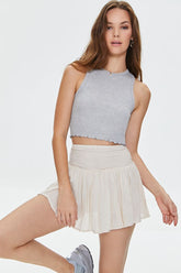 Forever 21 Women's Ruffle-Hem Mini Skirt Sand