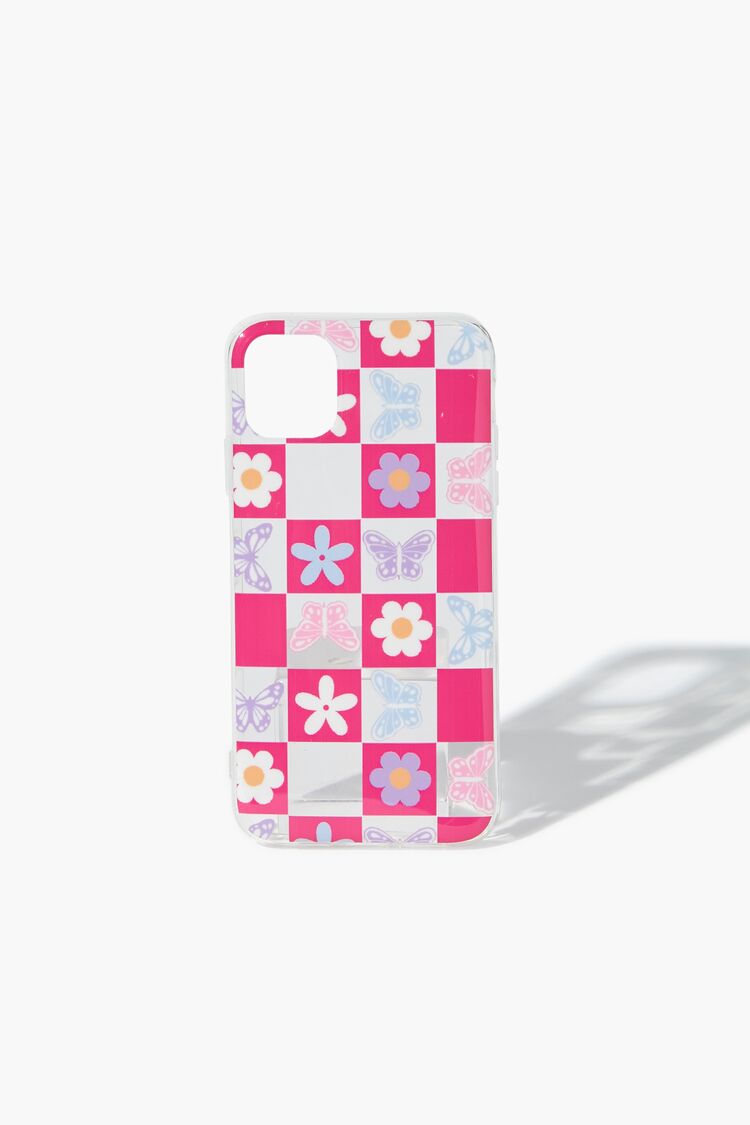 Forever 21 Women's Checkered Phone Case for iPhone 11 Pink/Multi