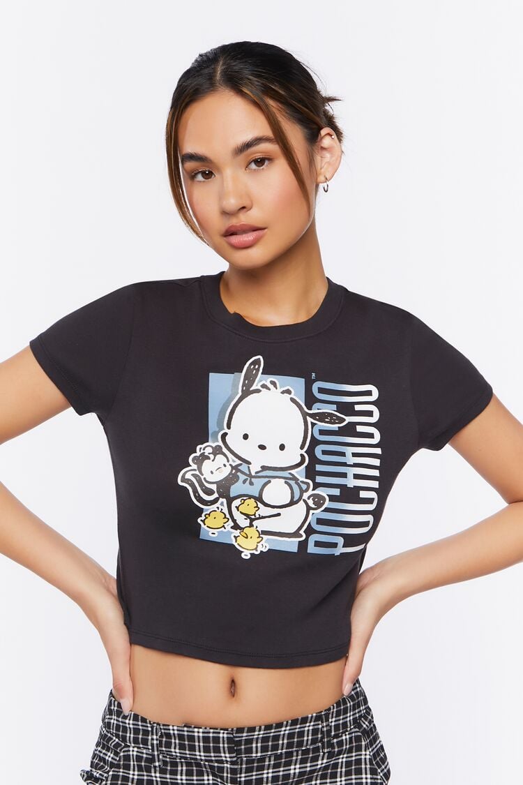 Forever 21 Women's Pochacco Graphic T-Shirt Black/Multi