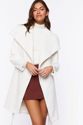 Forever 21 Women's Belted Duster Coat Vanilla