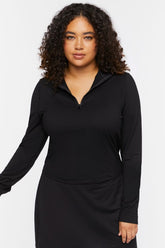 Forever 21 Plus Women's Half-Zip Top Black