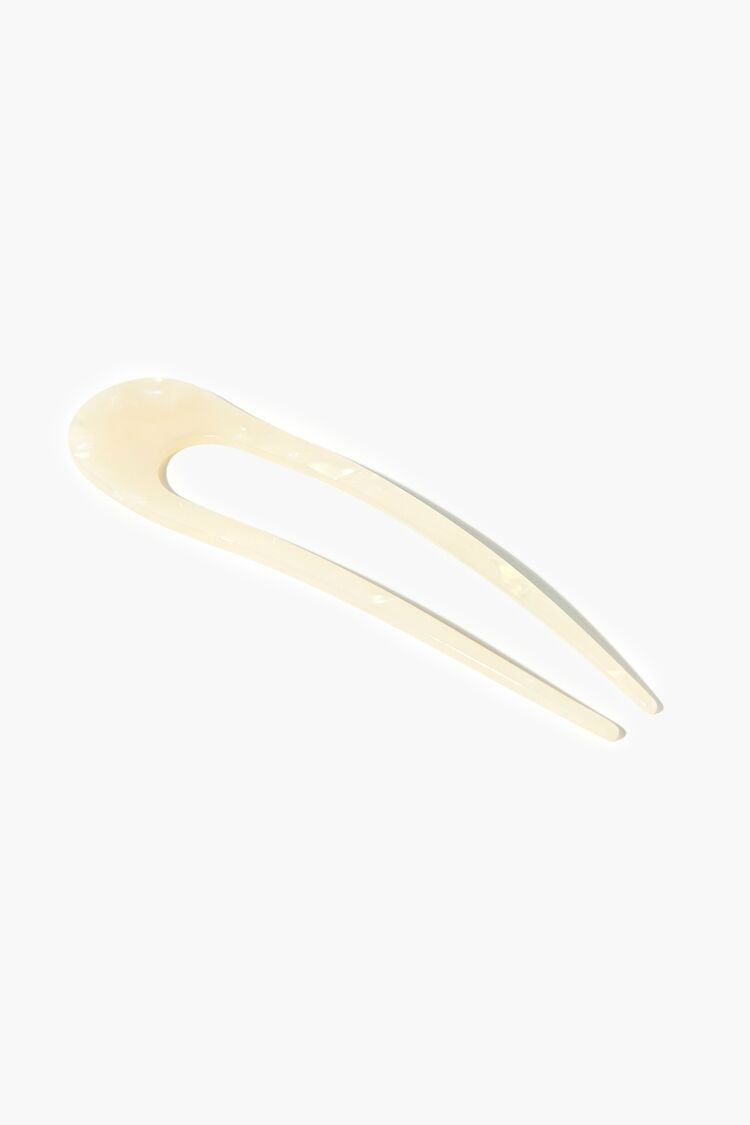 Forever 21 Women's Double Prong Hair Comb White