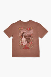 Forever 21 Girls Janis Joplin Graphic T-Shirt (Kids) Brown/Multi