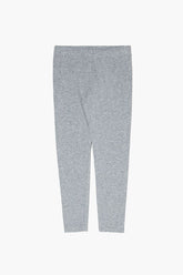 Forever 21 Girls Cotton-Knit Leggings (Kids) Heather Grey