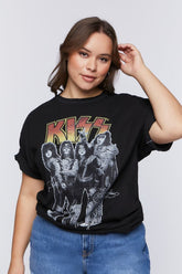 Forever 21 Plus Women's KISS Graphic T-Shirt Black/Multi