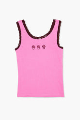 Forever 21 Girls Mushroom Graphic Tank Top (Kids) Pink/Red