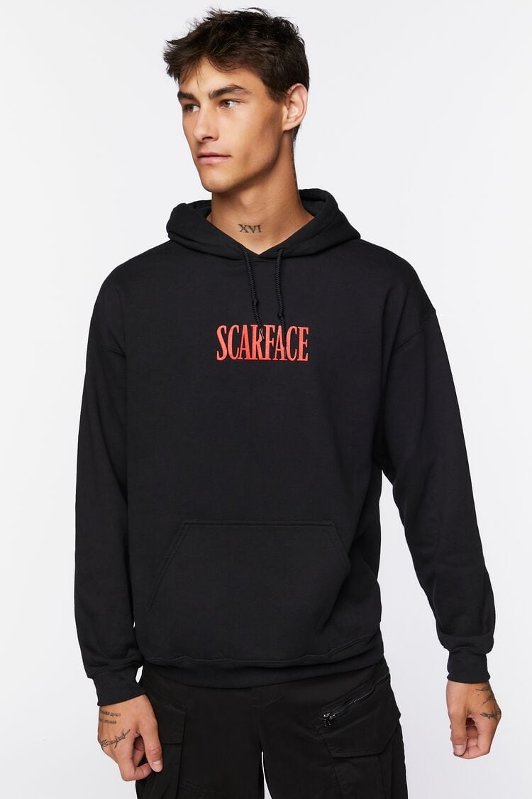 Forever 21 Men's Scarface Graphic Hoodie Sweatshirt Black/Multi