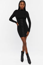 Forever 21 Women's Underbust Bodycon Mini Dress Black