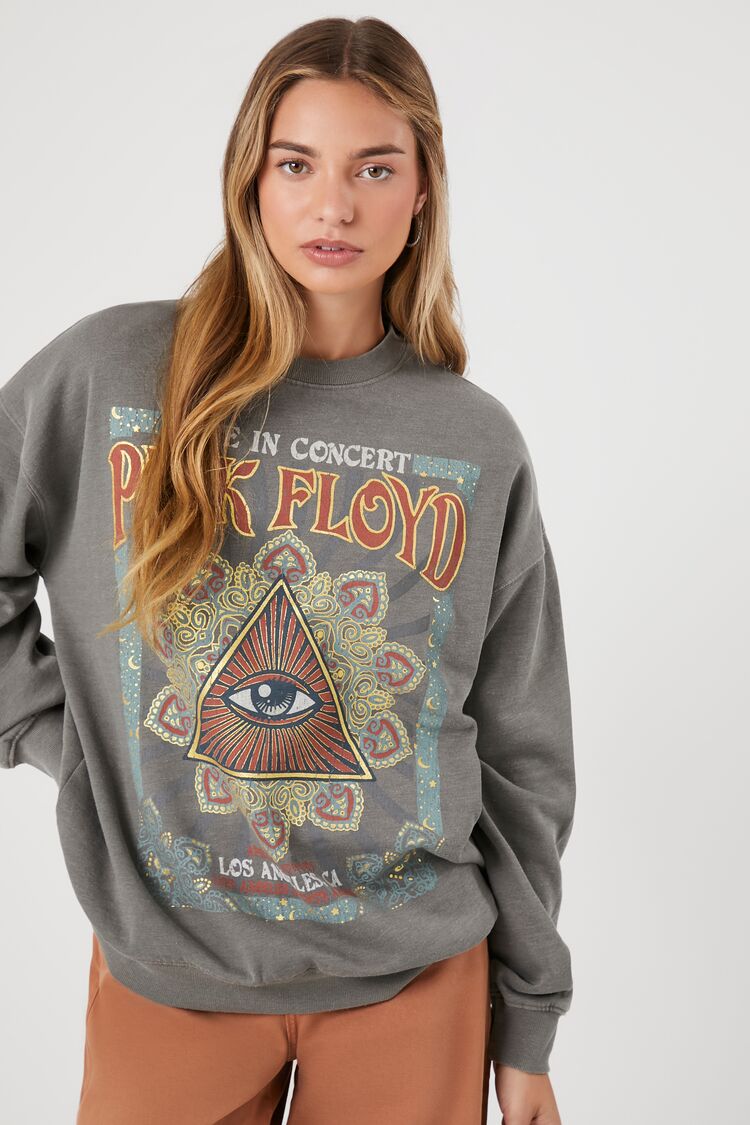 Forever 21 Women's Pink Floyd Graphic Pullover Grey/Multi