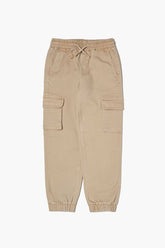 Forever 21 Kids Cargo Pocket Joggers (Girls + Boys) Taupe