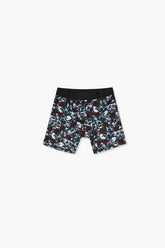 Forever 21 Men's Skull & Rose Print Boxer Shorts Black/Multi