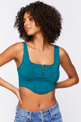 Forever 21 Women's Seamless Hook-and-Eye Bralette Teal