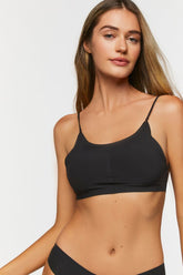 Forever 21 Women's Open Back Bralette Black