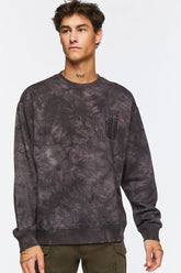 Forever 21 Men's Hope For The Best Acid Wash Pullover Black/Black