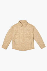 Forever 21 Kids Star Quilted Bomber Jacket (Girls + Boys) Taupe