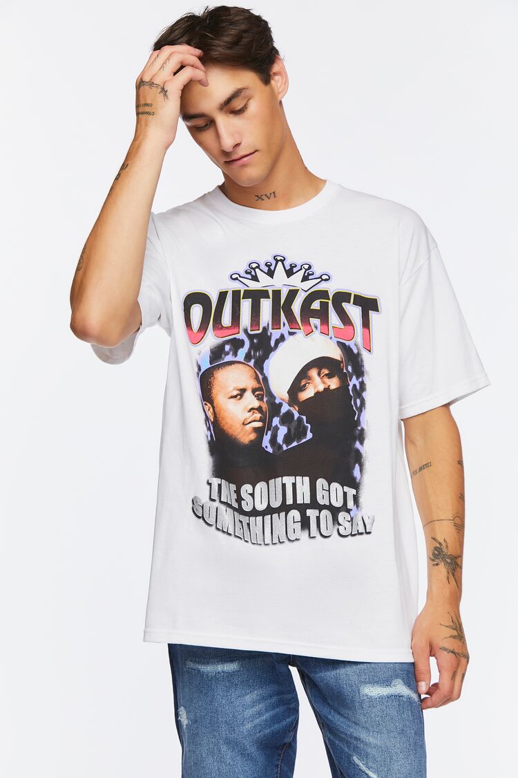 Forever 21 Men's Outkast Graphic T-Shirt White/Multi