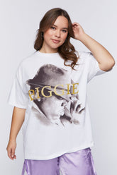 Forever 21 Plus Women's Biggie Graphic T-Shirt White/Multi