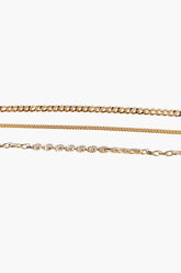 Forever 21 Women's Chain Bracelet Set Clear/Gold