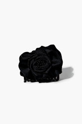 Forever 21 Women's Fabric Rose Claw Hair Clip Black