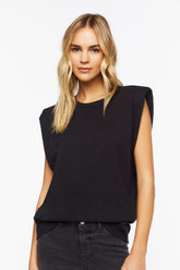 Forever 21 Women's Crew Neck Muscle T-Shirt Black