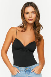 Forever 21 Women's Seamless Sweetheart Bodysuit Black