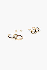 Forever 21 Women's Ball & Hoop Earring Set Gold