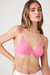 Forever 21 Women's Balconette Underwire Bra Hot Pink