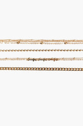 Forever 21 Women's Chain & Cross Bracelet Set Gold