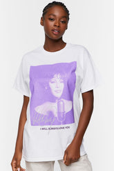 Forever 21 Women's Whitney Houston Graphic T-Shirt White/Multi