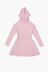 Forever 21 Girls Hooded Drop-Sleeve Dress (Kids) Mauve