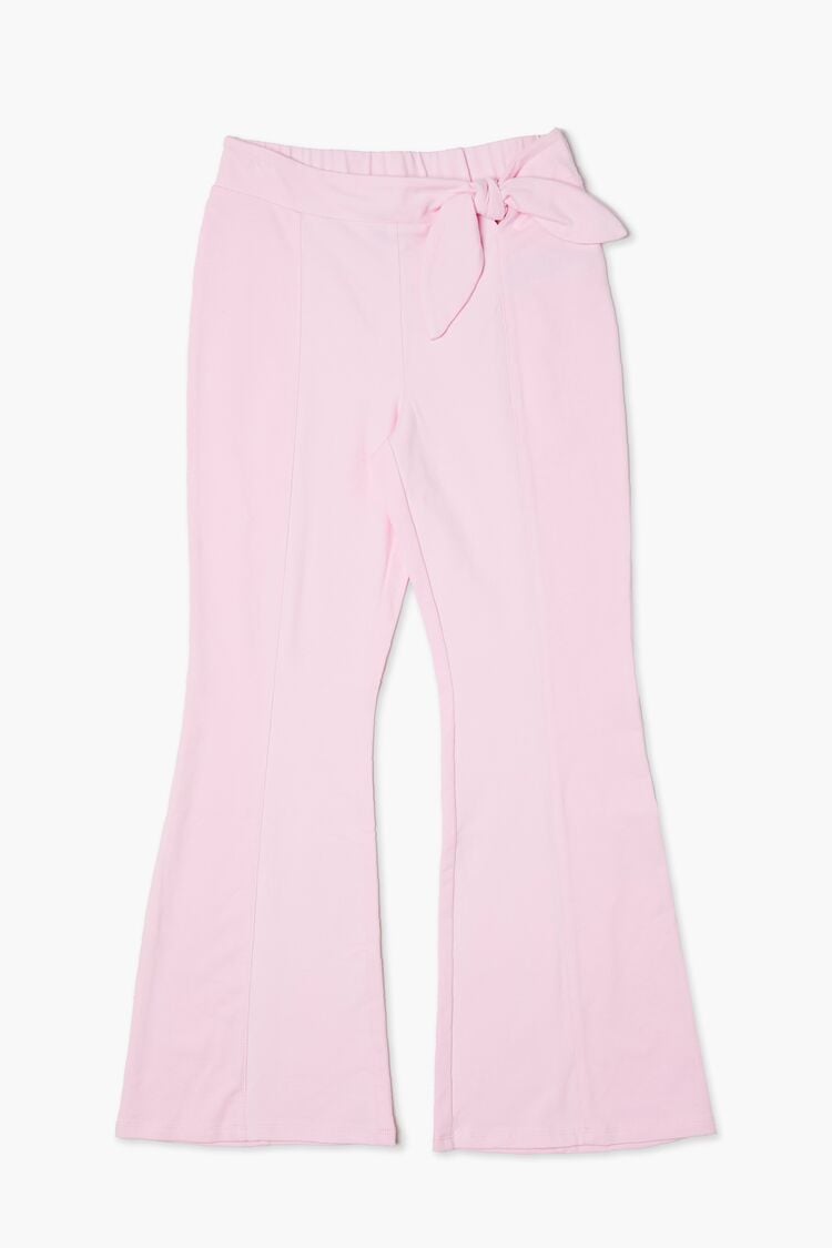 Grayson Mini Toddler Girls' Ribbed Checkered Flare Pants - Pink