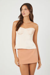 Forever 21 Women's A-Line Micro Mini Skirt Almond